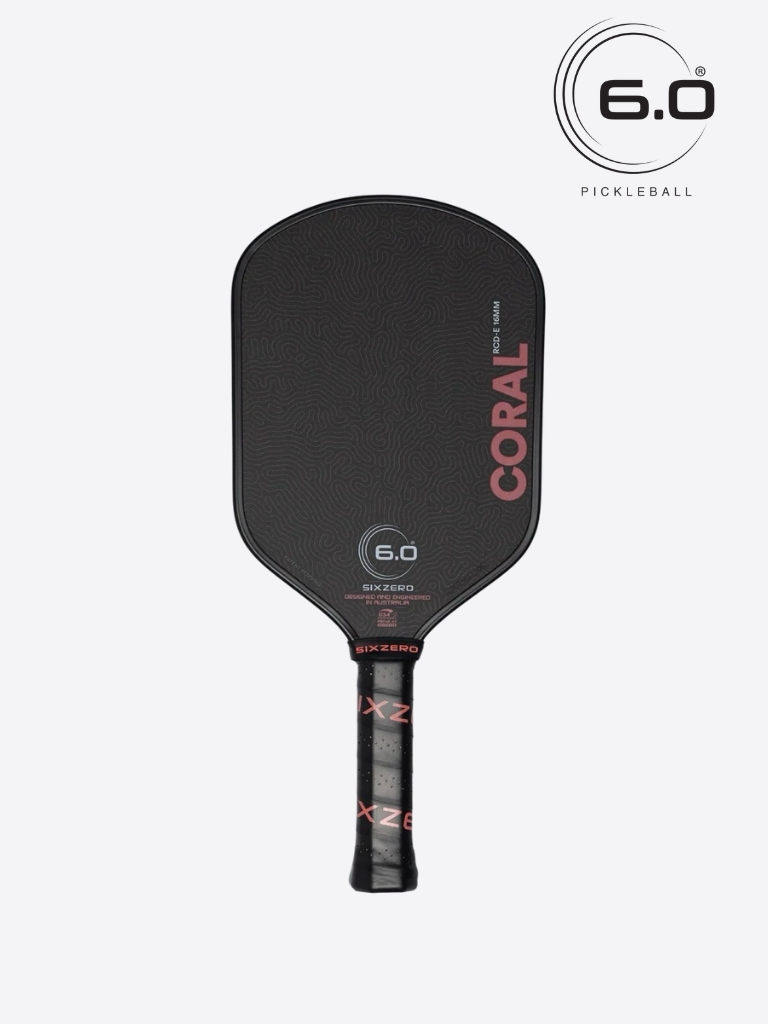 Six Zero Coral Pickleball Paddle - Elongated 3 Colors
