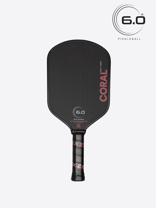 Six Zero Coral Pickleball Paddle - Elongated 3 Colors