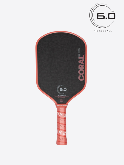 Six Zero Coral Pickleball Paddle - Elongated 3 Colors