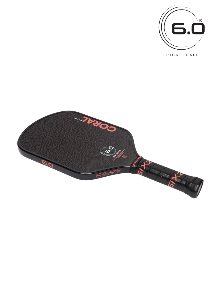 Six Zero Coral Pickleball Paddle - Elongated 3 Colors