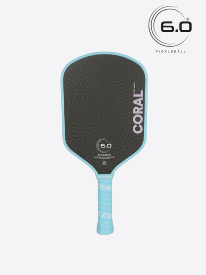 Six Zero Coral Lightweight Pickleball Paddle - Hybrid
